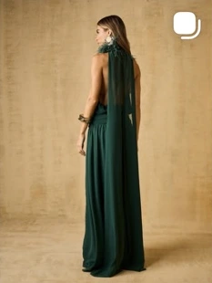 Vestido longo verde da referência Modasteia